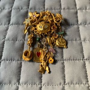 Vintage Kirks Folly Alice in Wonderland Broach.